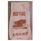 Vintage Buffalo alfalfa seed sack