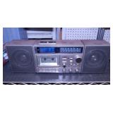 Vintage GE alarm clock cassette portable stereo w/