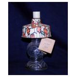 Vintage Lander toilet water glass lamp, 6" tall