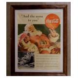 Vintage Coca-Cola Christmas Santa Claus ad in