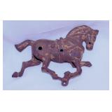 Vintage cast iron horse figurine - Souvenir carved