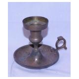 Vintage brass chamber candlestick -