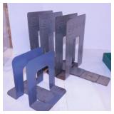 2 pair WT Rogers Greek Key metal bookends -