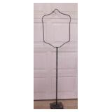 Vintage metal bird cage stand, 67" tall