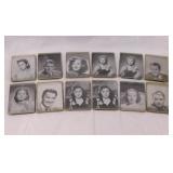 12 vintage movie star photos, framed