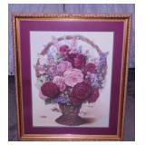 1992 Basket of Roses print by Glynda Turley,