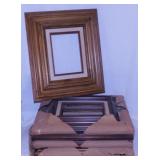 6 wooden frames, 9.25" 7.25" - 5 vintage wooden