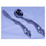 Diana Carmichael pewter cheetah handled serving