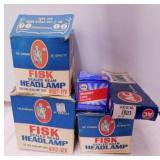 3 Fisk sealed beam headlamps in box - NAPA