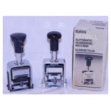 2 automatic numbering machines - 2 table top