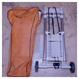 Folding 2 wheel dolly cart in carrying bag -