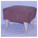 Footstool, 11" x 8.5" x 9" - Small metal & fabric