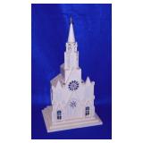 Vintage Raylite lighted cathedral music box -