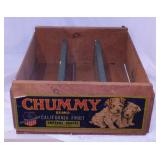 Vintage Chummy Emperor Grapes fruit crate box