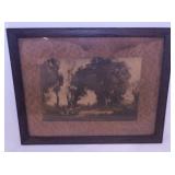 Antique Dancing In The Woods print, framed - 3