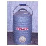 Vintage Igloo galvanized 3 gallon water cooler