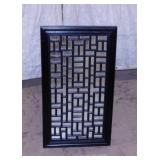 Asian lattica jali work wood framed wall mirror,