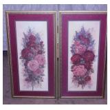 Two 1993 still life roses prints by Glynda