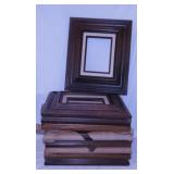 9 vintage wooden frames, 14.75" x 12.75"