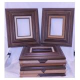 8 vintage wooden frames, 14.5" x 12.75"