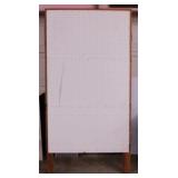 2 sections of 2 sided pegboard display w/ hinges,