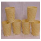 6 Mid Century F&F bubble tumblers -