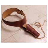 Vintage Bucheimer leather belt and gun holster,