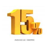 There is a 15% auction premium for this auction