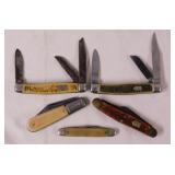 5 vintage pocket knives