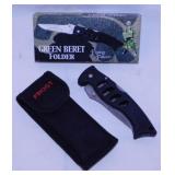 Frost Green Beret folding lock blade knife, 3.75'