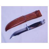 Vintage Western 4 1/2' fixed blade sheath knife w/