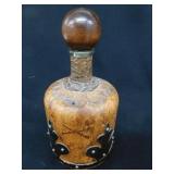 Italian leather wrapped wine or liquor bottle