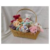 Basket of 13 Beanie Babies