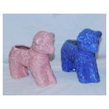 2 vintage Cameron Clay Products pottery lamb
