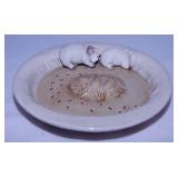 1980 Quon-Quon Japan ceramic ram trinket dish -