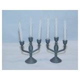 Doll house accessories - 2 candle holders -