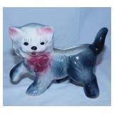 Mid Century ceramic cat planter, 5" tall