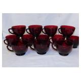 12 Monarch Royal Ruby Red cups