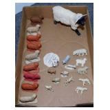 22 vintage lamb sheep figurines