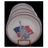 Ten 1991 Corelle Statue of Liberty 10" plates