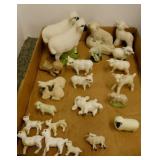 21 vintage lamb sheep figurines