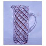 Stunning hand blown peppermint swirl glass