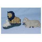 3 lamb sheep figurines, tallest is 2.25"