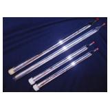 4 Mid Century mercury glass red flame taper