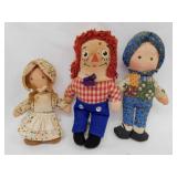 Vintage Knickerbocker Raggedy Andy doll, 6" tall -