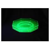 3 vintage Liberty Glass Works Egg Harbor Uranium