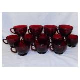 12 Monarch Royal Ruby Red cups