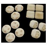 23 antique butter pats,
