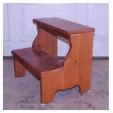 Walnut 2-step library steps, 18" wide x 16" tall