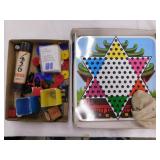 Vintage Chinese Checkers game w/ marbles &